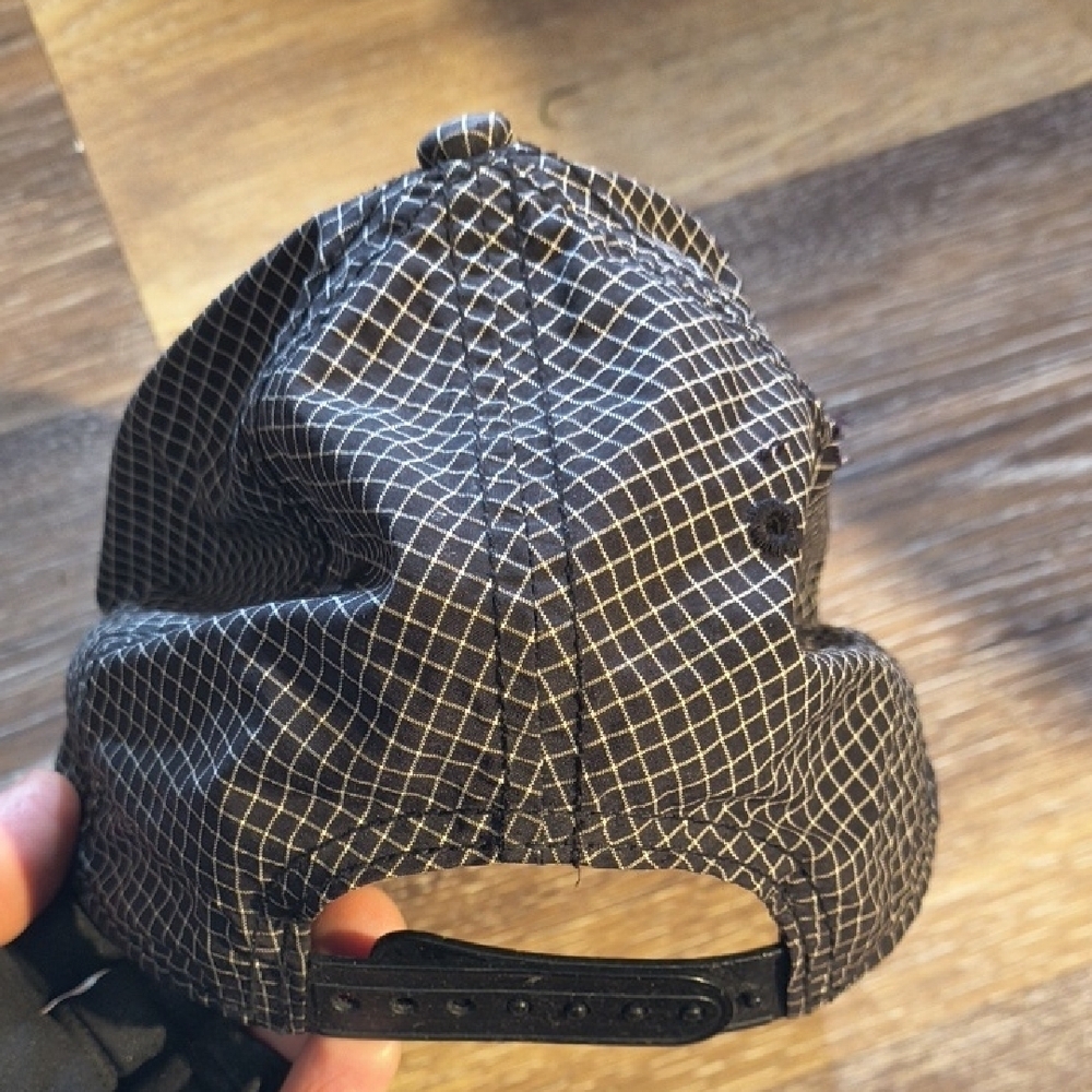 Armani Exchange Dark Grid Pattern Cap - image 4